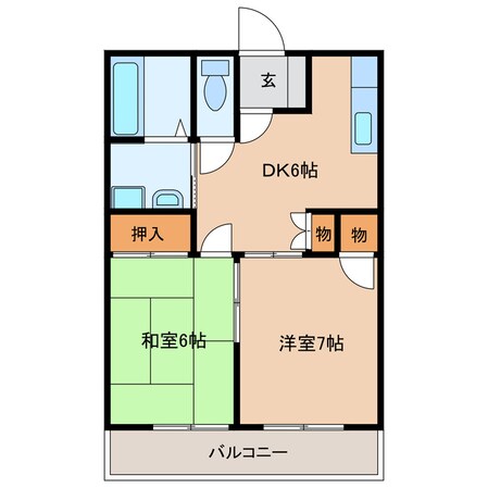 コーポ田畑の物件間取画像